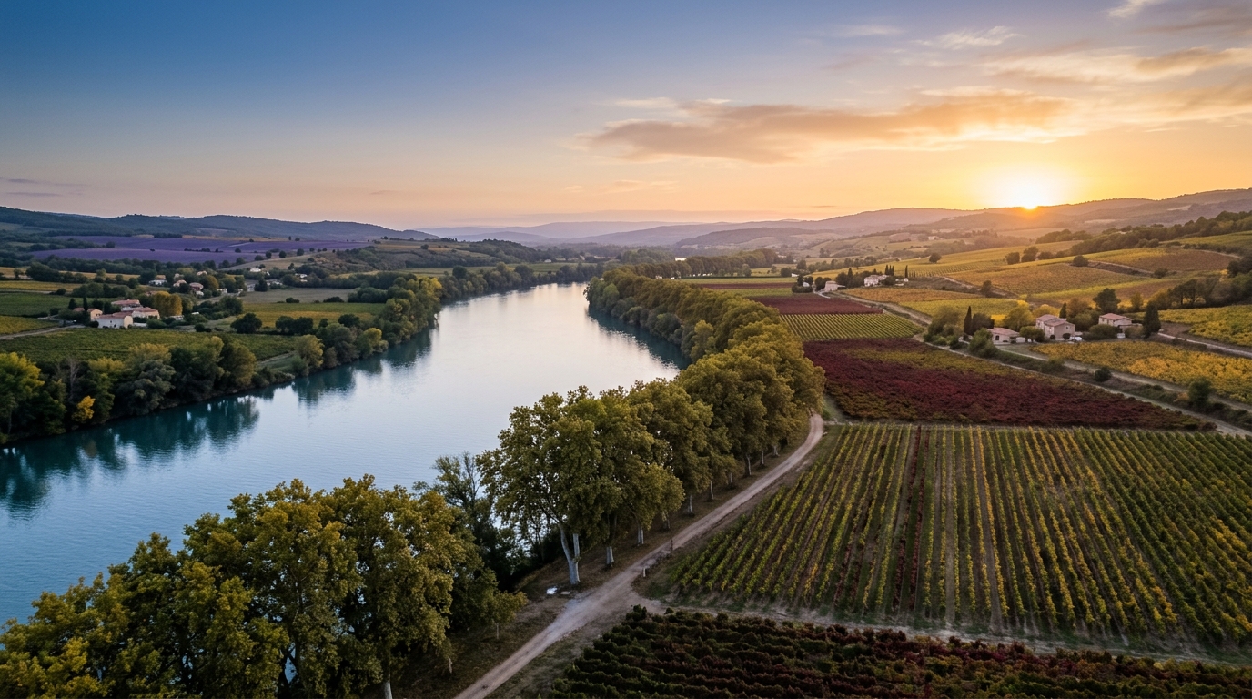 Campos y viñedos de la Provenza